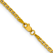 14k 2.4mm 18in Concave Anchor Chain