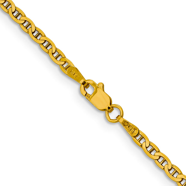 14k 2.4mm 18in Concave Anchor Chain