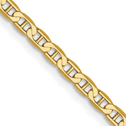 14k 2.4mm 18in Concave Anchor Chain