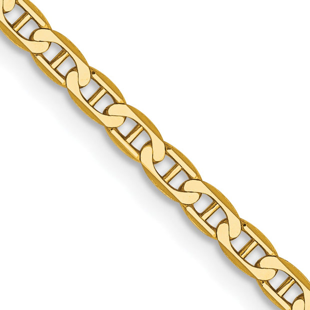 14k 2.4mm 18in Concave Anchor Chain