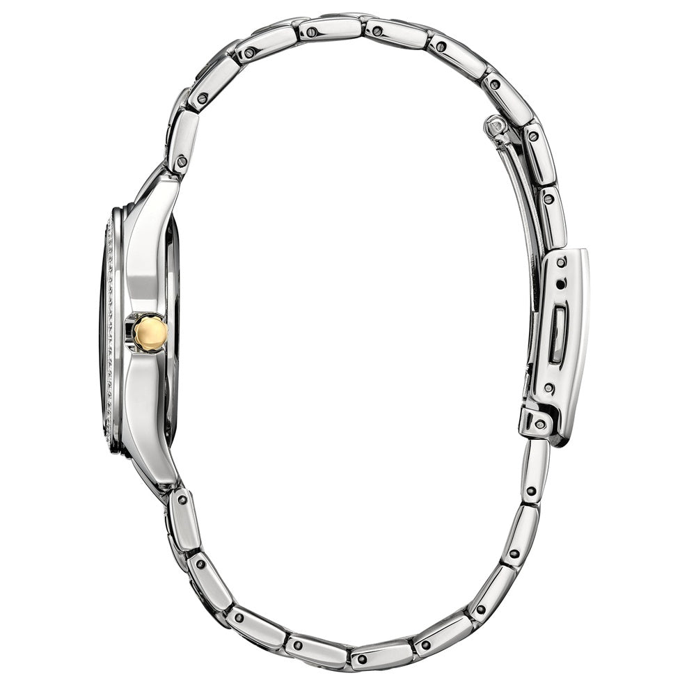 Citizen Crystal White Dial Two-Tone Crystal Watch
