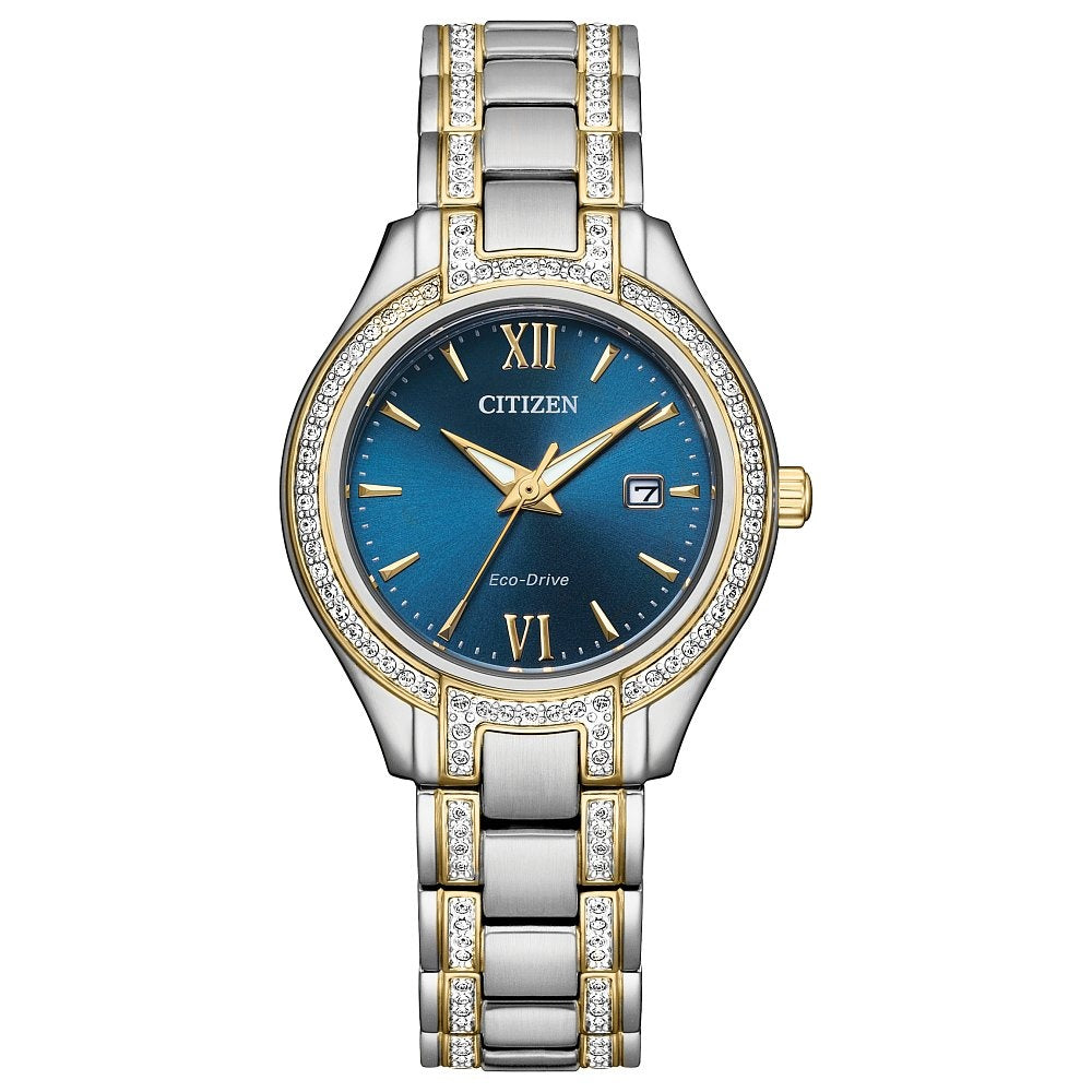 Citizen Eco-Drive Crystal Ladies Watch Fe1234-50L  display picture 1