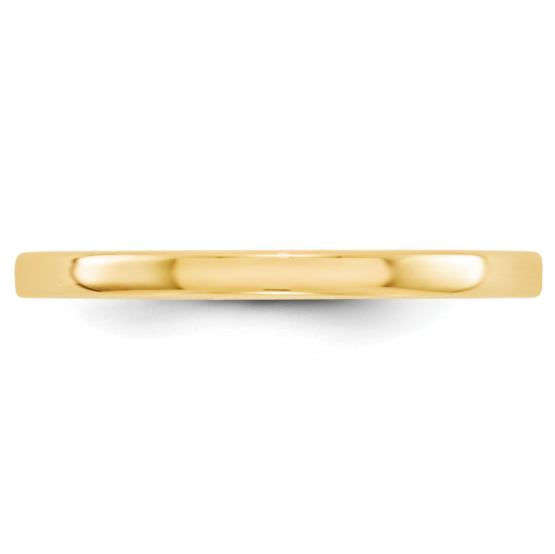 14K Yellow Gold 2mm Ltw Flat Band Size 9.5
