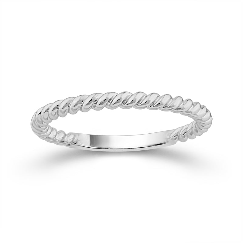 14K White Gold Tracer Band