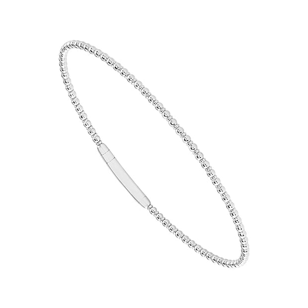 14k White Gold Flexie Tracer Bangle