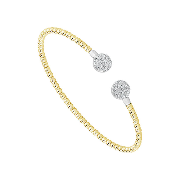 14k Yellow Gold Flexie 1/2 ctw Diamond Bangle