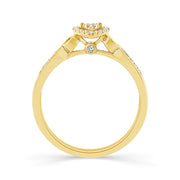 10k Yellow Gold Diamond 0.10 ctw promise Ring
