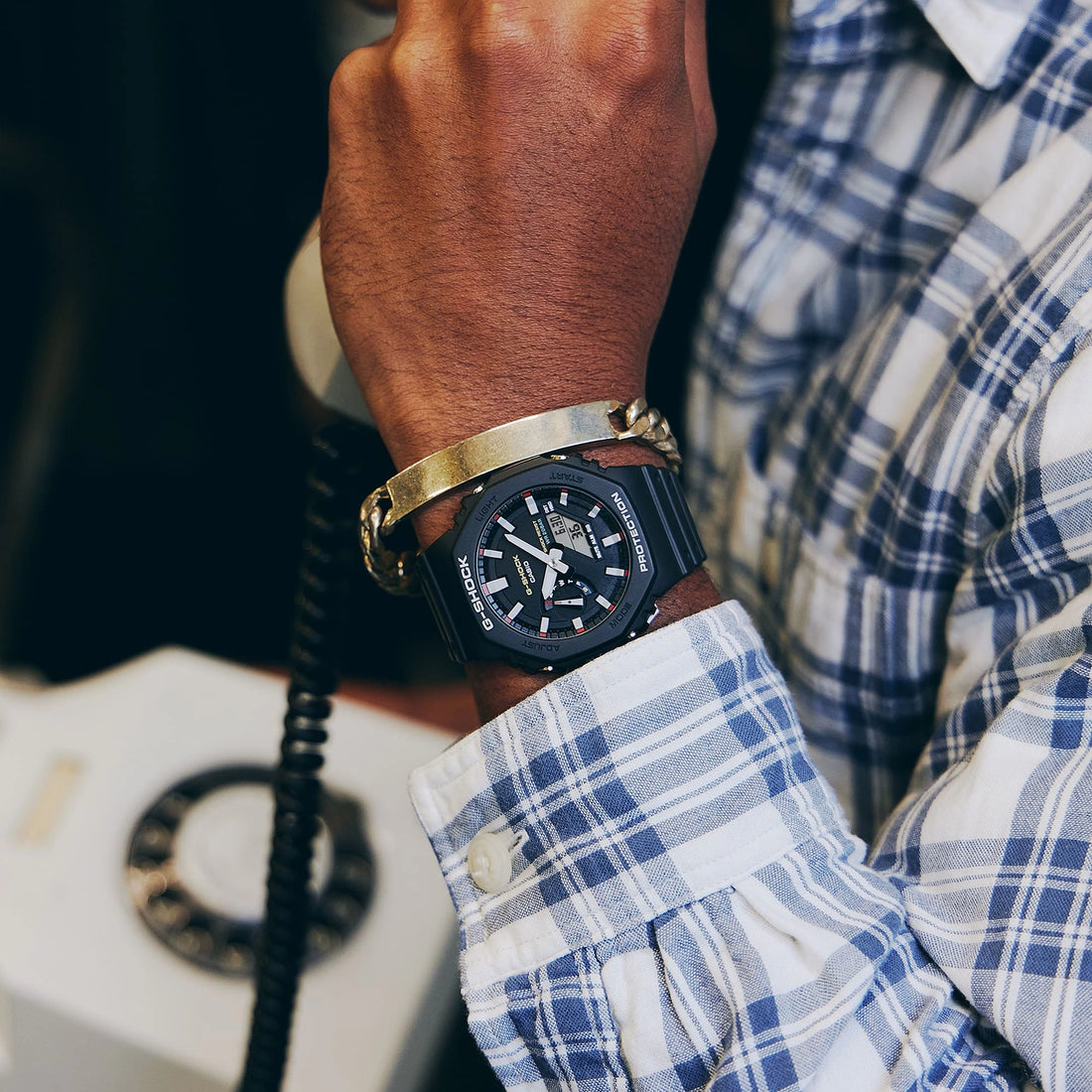G-SHOCK GA-2100RL-1A Black with Heritage Color Accents Watch