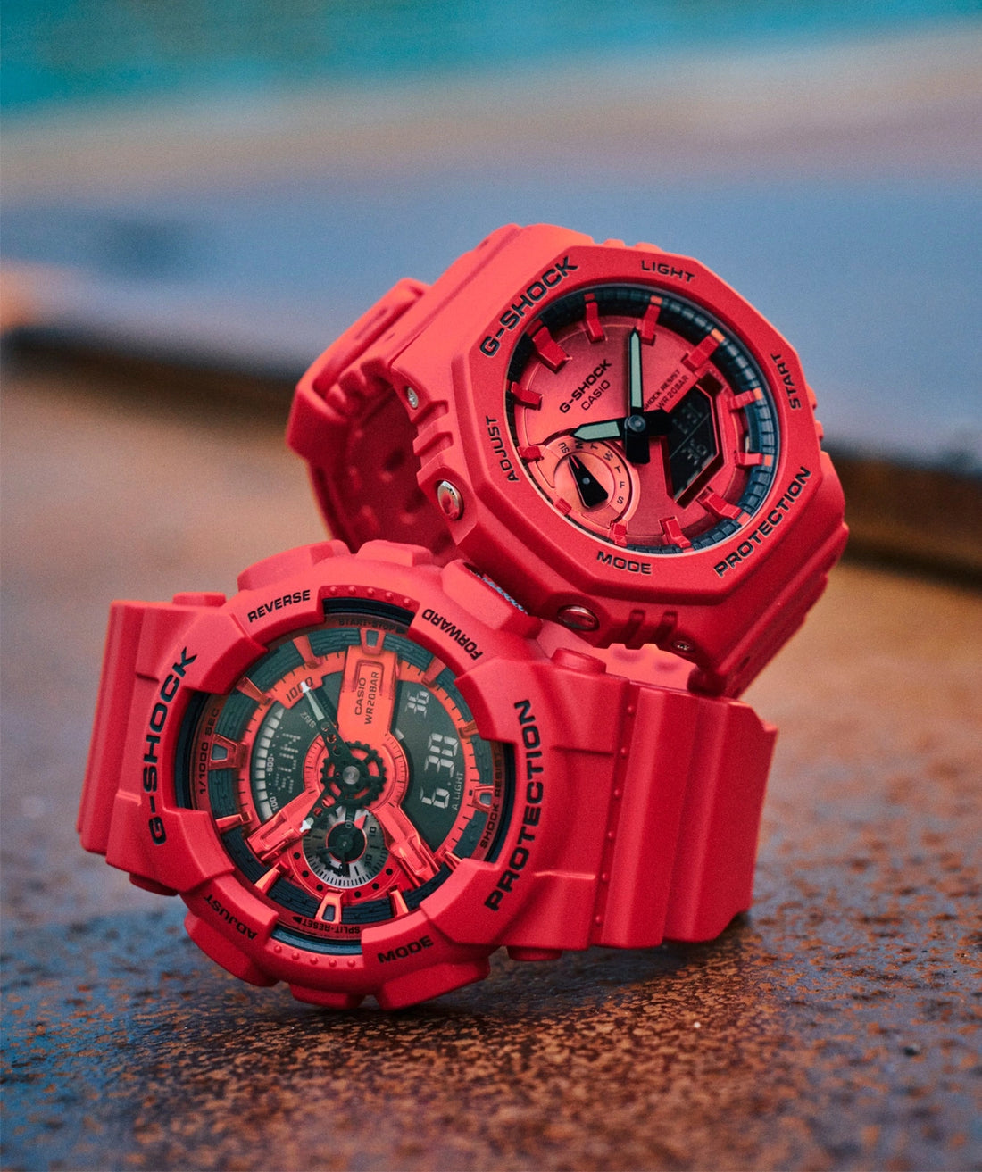 G-SHOCK GA-2100RRB-4A Red and Black Analog-Digital Watch