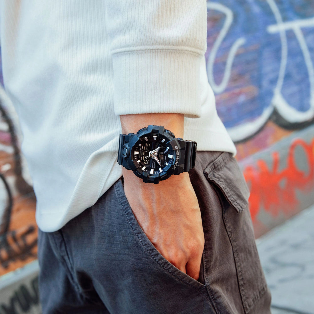 G-SHOCK GA-700-1B Black Analog-Digital Watch