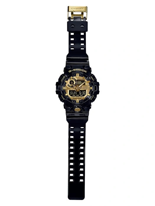 G-SHOCK GA-710GB-1A Black and Gold Analog-Digital Watch