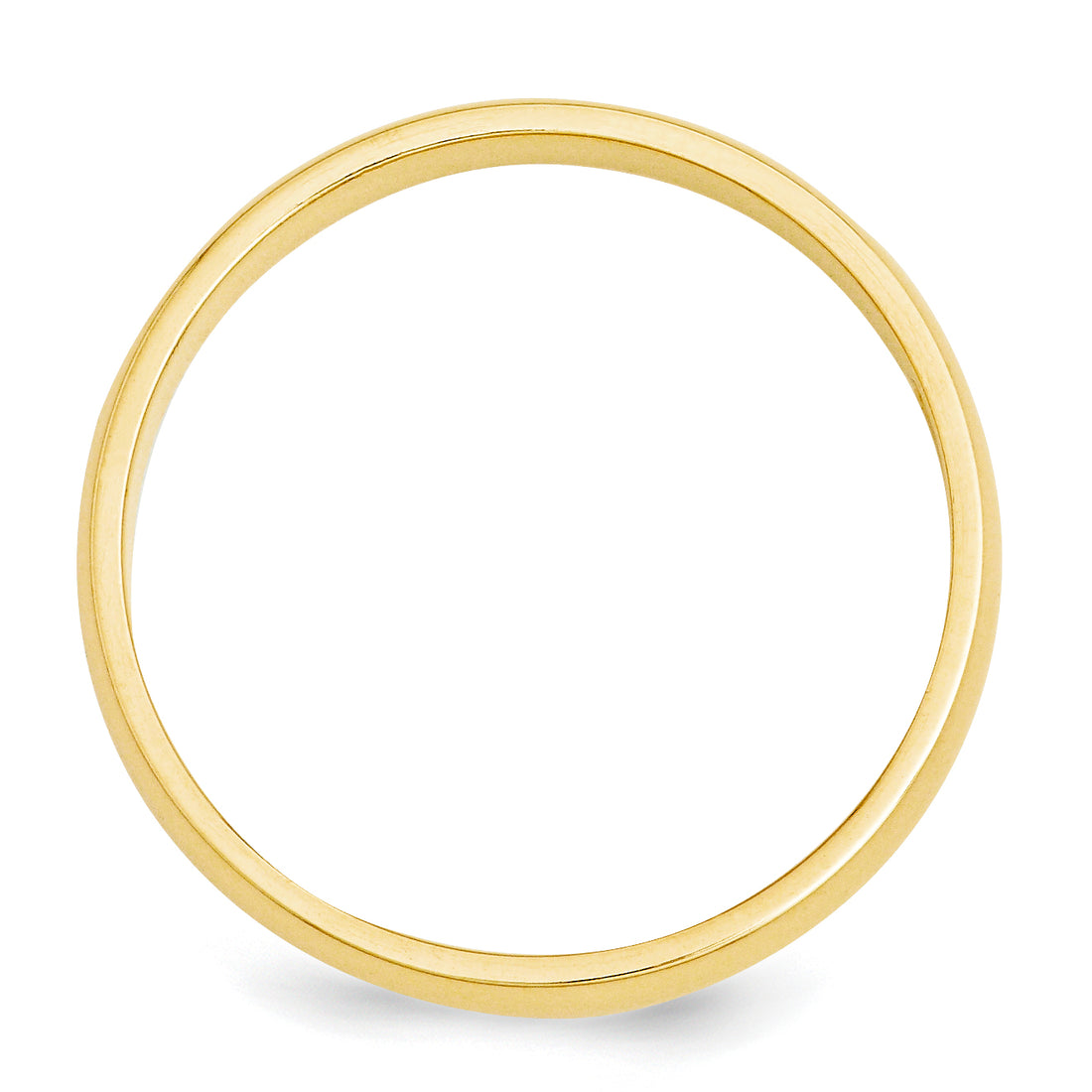14K Yellow Gold 3mm Half-Round Wedding Band Size 6.5