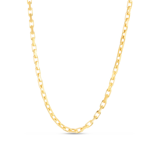 14K 2.5mm French 22in Cable Chain