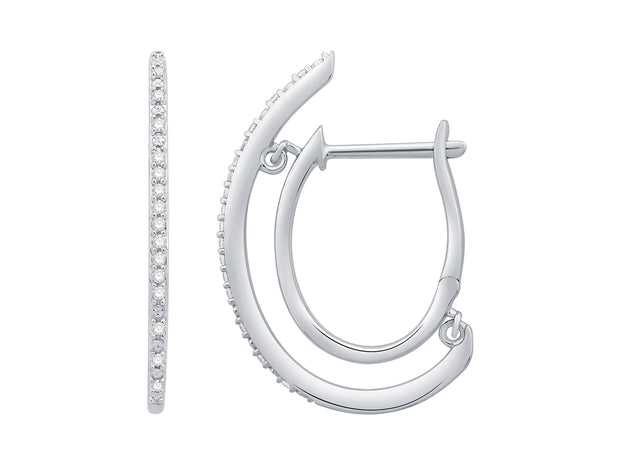 Silver 925 0.16CTW DIAMOND EARRING