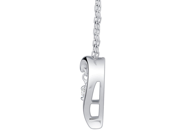 10K White Gold 0.10 CTW Diamond Heart Pendant