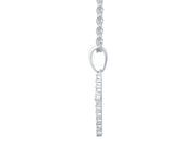 10K White Gold 0.10 CTW Diamond Cross Pendant