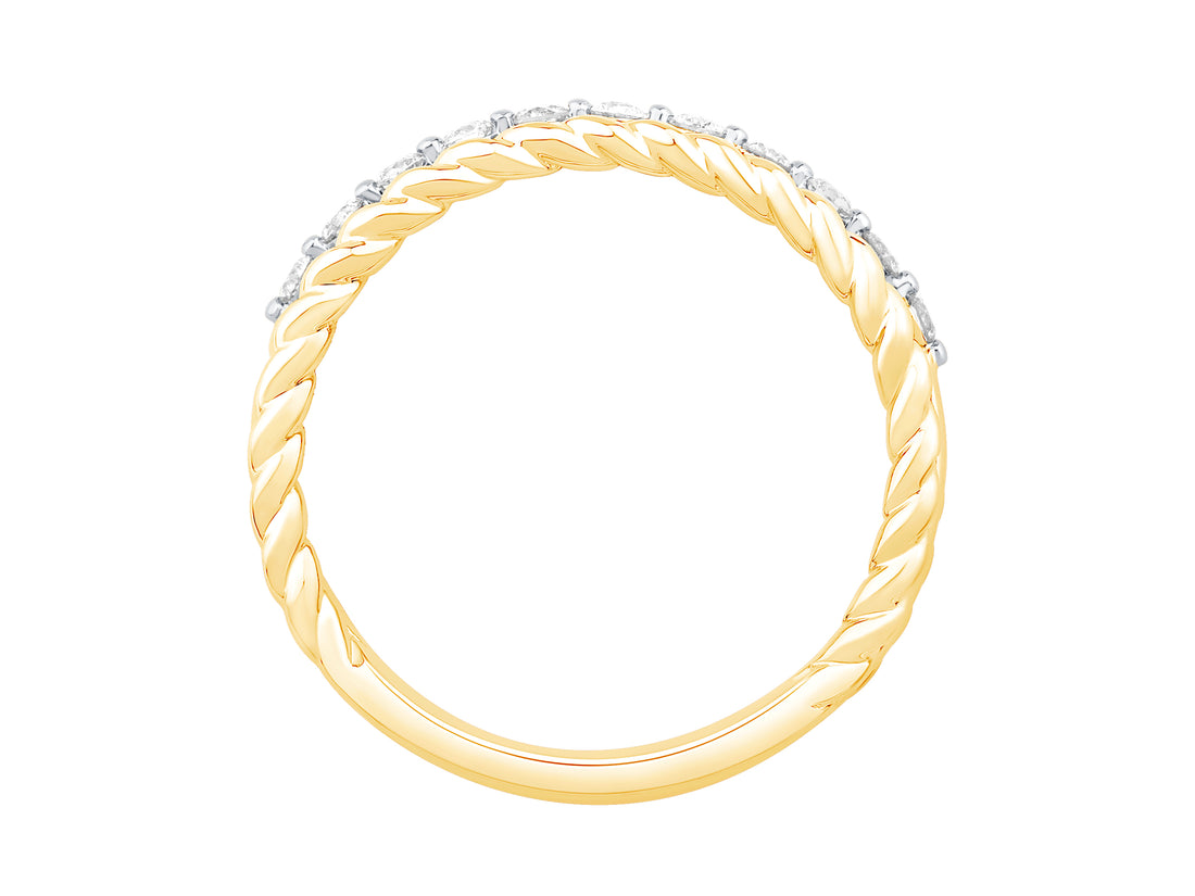 10K Yellow Gold 0.25 ctw Diamond Band