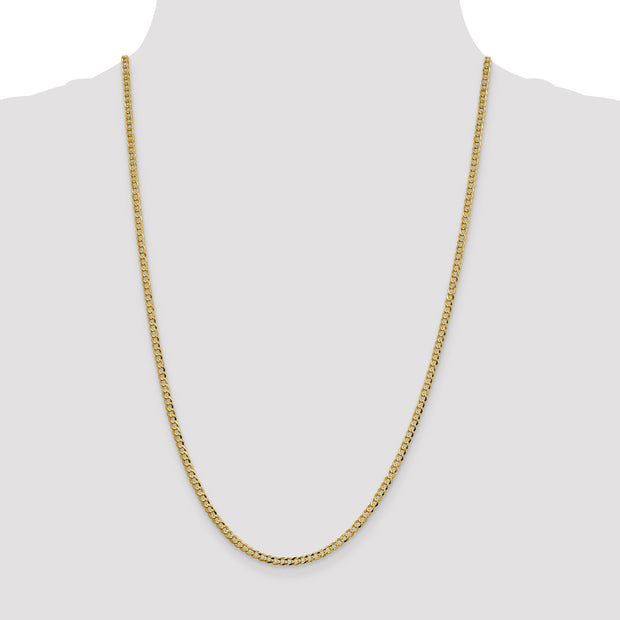 14k 3.1mm 18in Lightweight Flat Cuban Chain