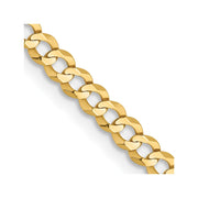 14k 3.1mm 18in Lightweight Flat Cuban Chain