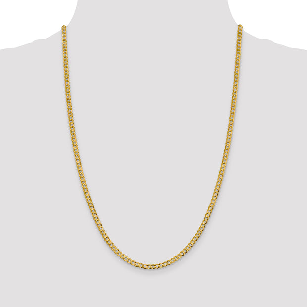 14k 3.7mm 22in Lightweight Flat Cuban Chain