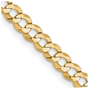 14k 3.7mm 22in Lightweight Flat Cuban Chain