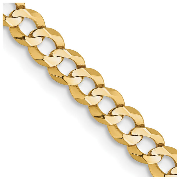14k 3.7mm 22in Lightweight Flat Cuban Chain
