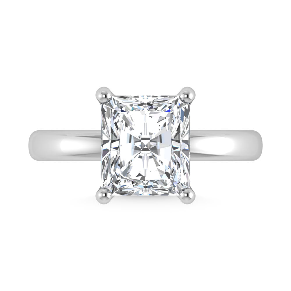 14K White Gold Lab-Grown Diamond 1 ctw Radiant Ring