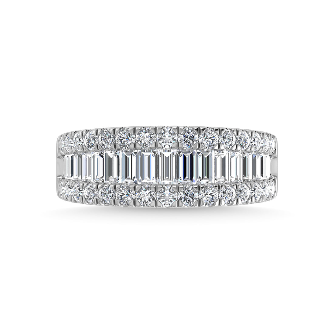 14K White Gold Lab-Grown Diamond 1 ctw Wedding Ladies Band