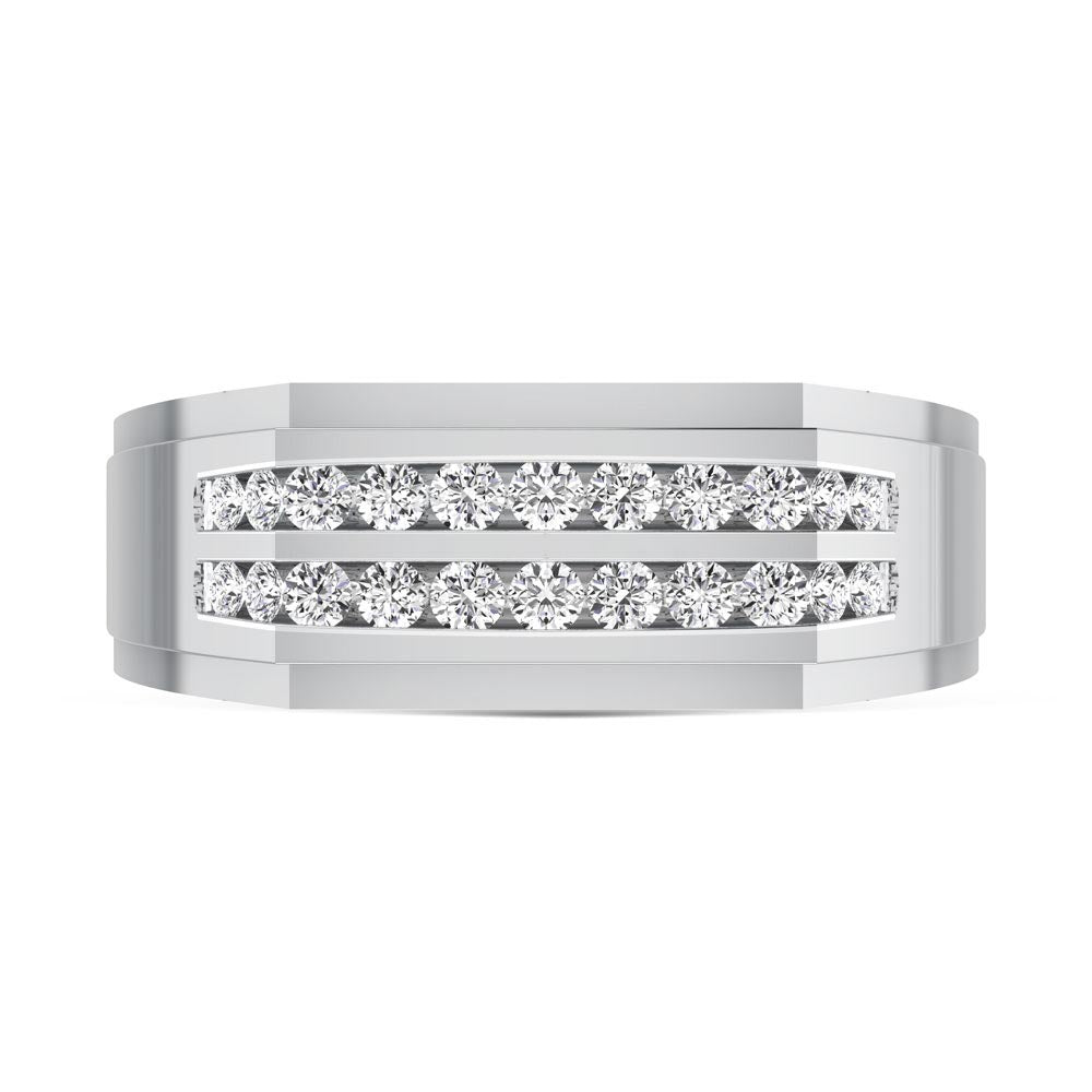 10K White Gold Lab Grown Diamond 0.5 ctw Men'S Band