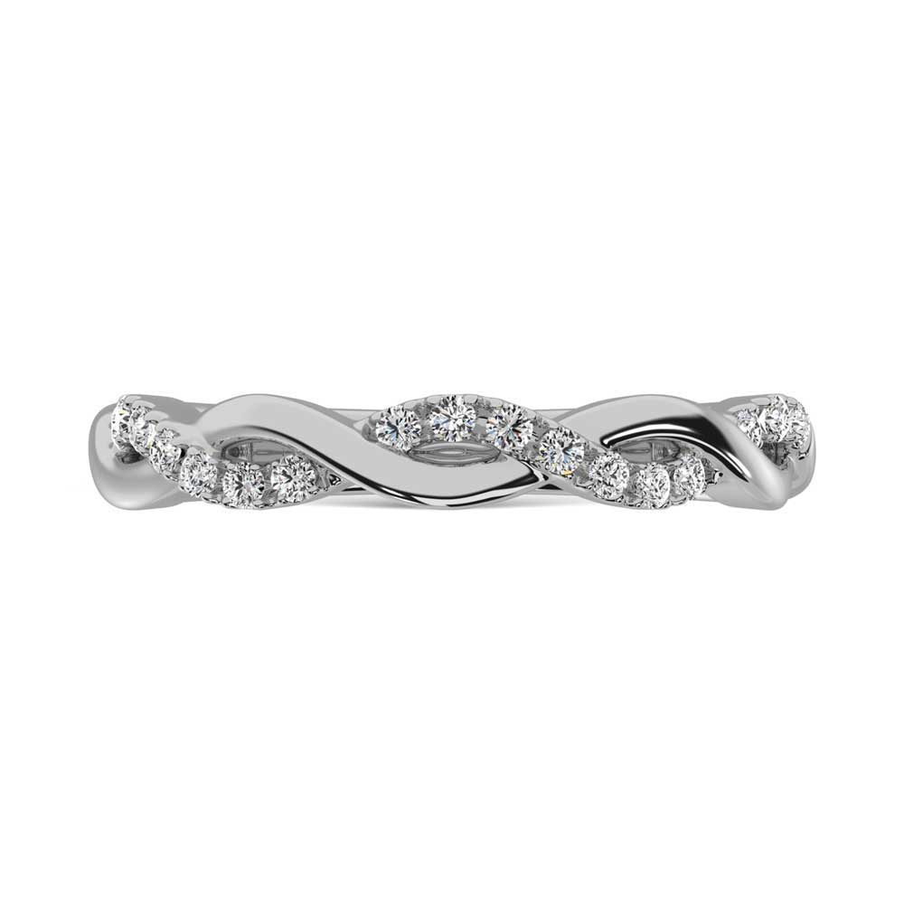 10K White Gold Lab-Grown Diamond 0.07 ctw Stackable Band