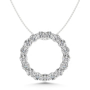 14K White Gold Lab-Grown Diamond 1 Ctw Fashion Pendant