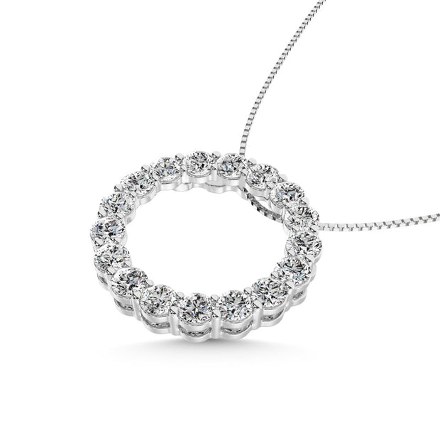 14K White Gold Lab-Grown Diamond 1 Ctw Fashion Pendant