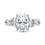 14K White Gold Lab-Grown Diamond 3.5 ctw Marquise and Oval Engagement Ring
