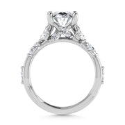 14K White Gold Lab-Grown Diamond 3.5 ctw Marquise and Oval Engagement Ring