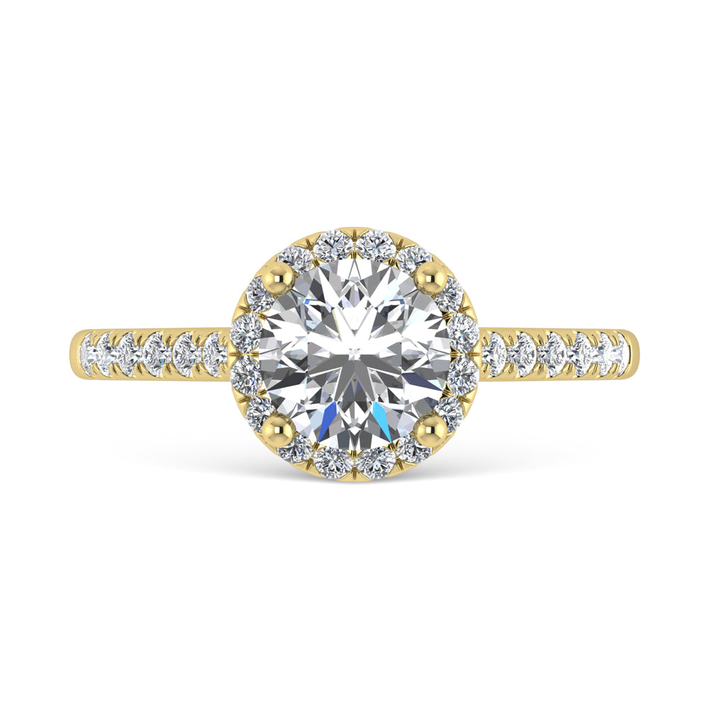 10K Yellow Gold 1.25 ctw Lab-Grown Diamond Round Engagement Ring