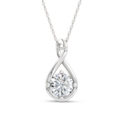 10K White Gold Lab-Grown Diamond 1 Ctw Fashion Pendant