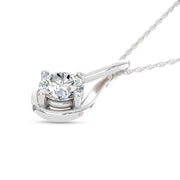 10K White Gold Lab-Grown Diamond 1 Ctw Fashion Pendant