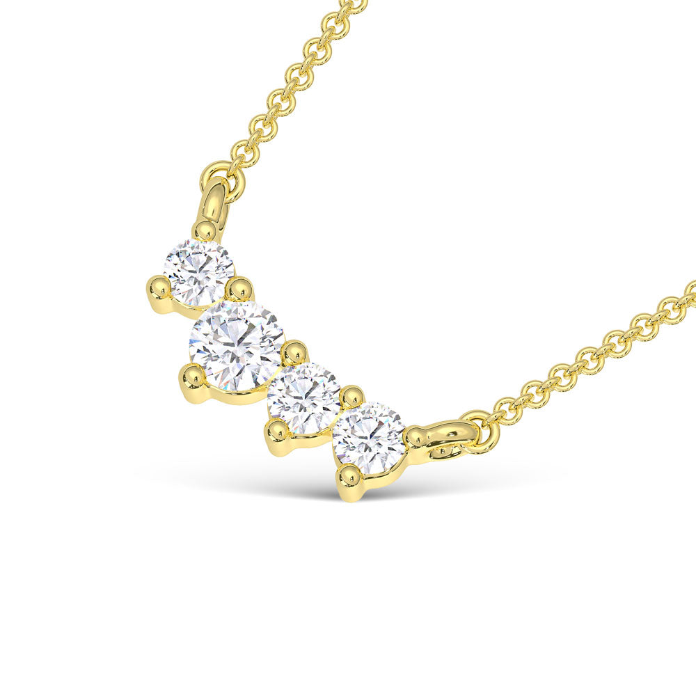 10K Yellow Gold Lab-Grown Diamond 0.10 ctw Fashion Necklace