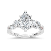 14K White Gold Lab-Grown Diamond 2 1/3 CtW Engagement Ring