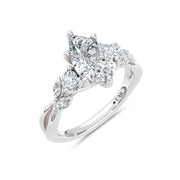 14K White Gold Lab-Grown Diamond 2 1/3 CtW Engagement Ring