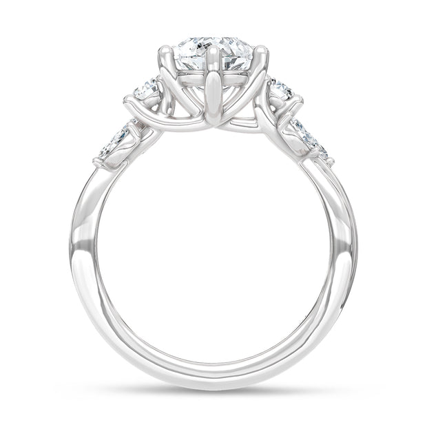 14K White Gold Lab-Grown Diamond 2 1/3 CtW Engagement Ring