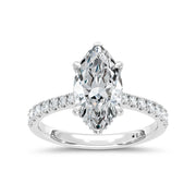 14K White Gold Lab-Grown Diamond 2.36 Ctw Marquise Engagement Ring