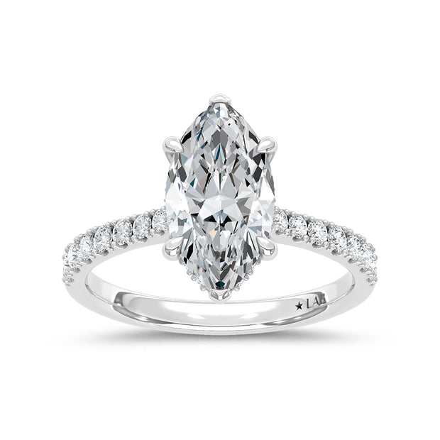 14K White Gold Lab-Grown Diamond 2.36 Ctw Marquise Engagement Ring