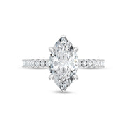 14K White Gold Lab-Grown Diamond 2.36 Ctw Marquise Engagement Ring