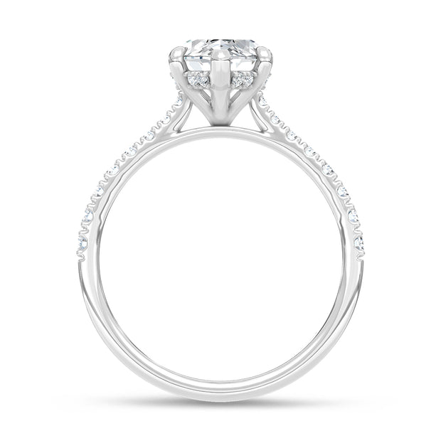 14K White Gold Lab-Grown Diamond 2.36 Ctw Marquise Engagement Ring