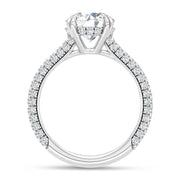14K White Gold Lab Grown Diamond 2.90 Ctw Round Shape Engagement Ring