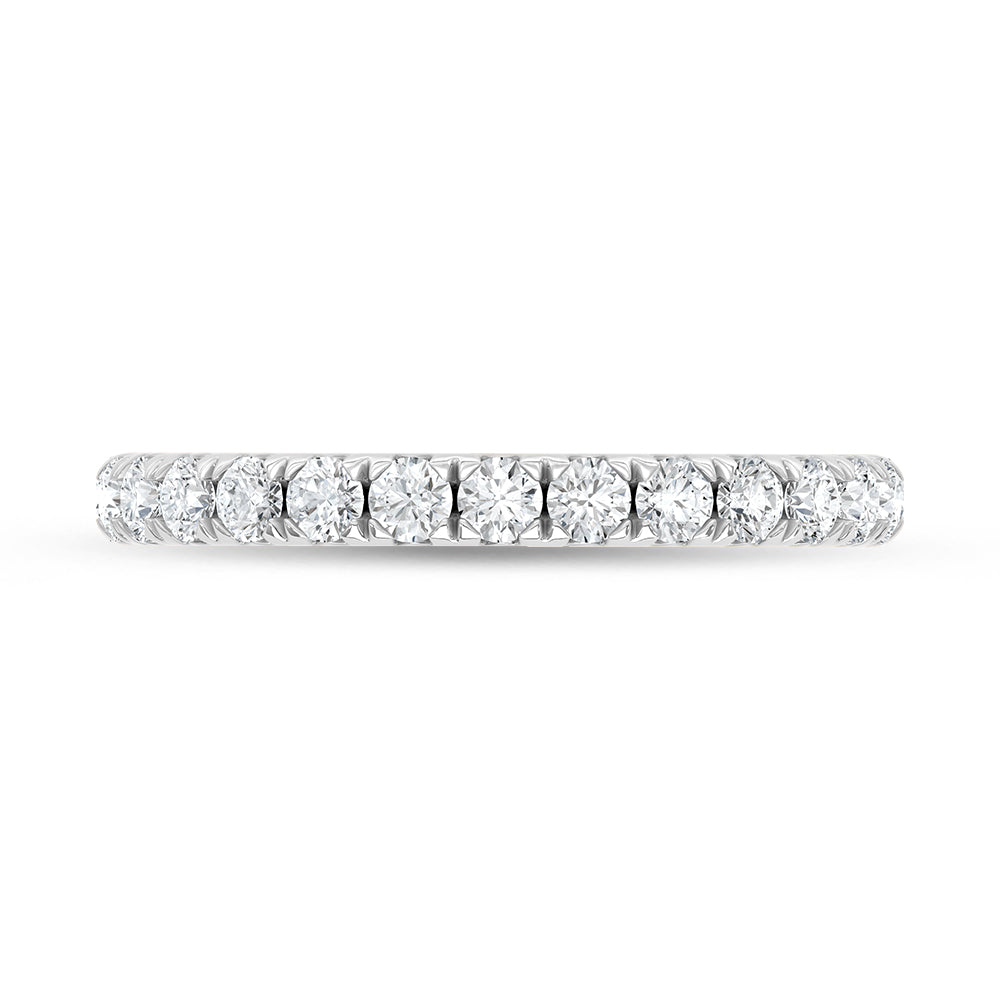 14K White Gold Lab Grown Diamond 1 Ct.Tw. Round Shape Anniversary Band