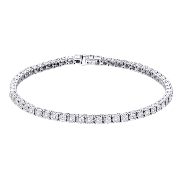 Sterling Silver 1.00 CTW Lab-Grown Diamond Tennis Bracelet