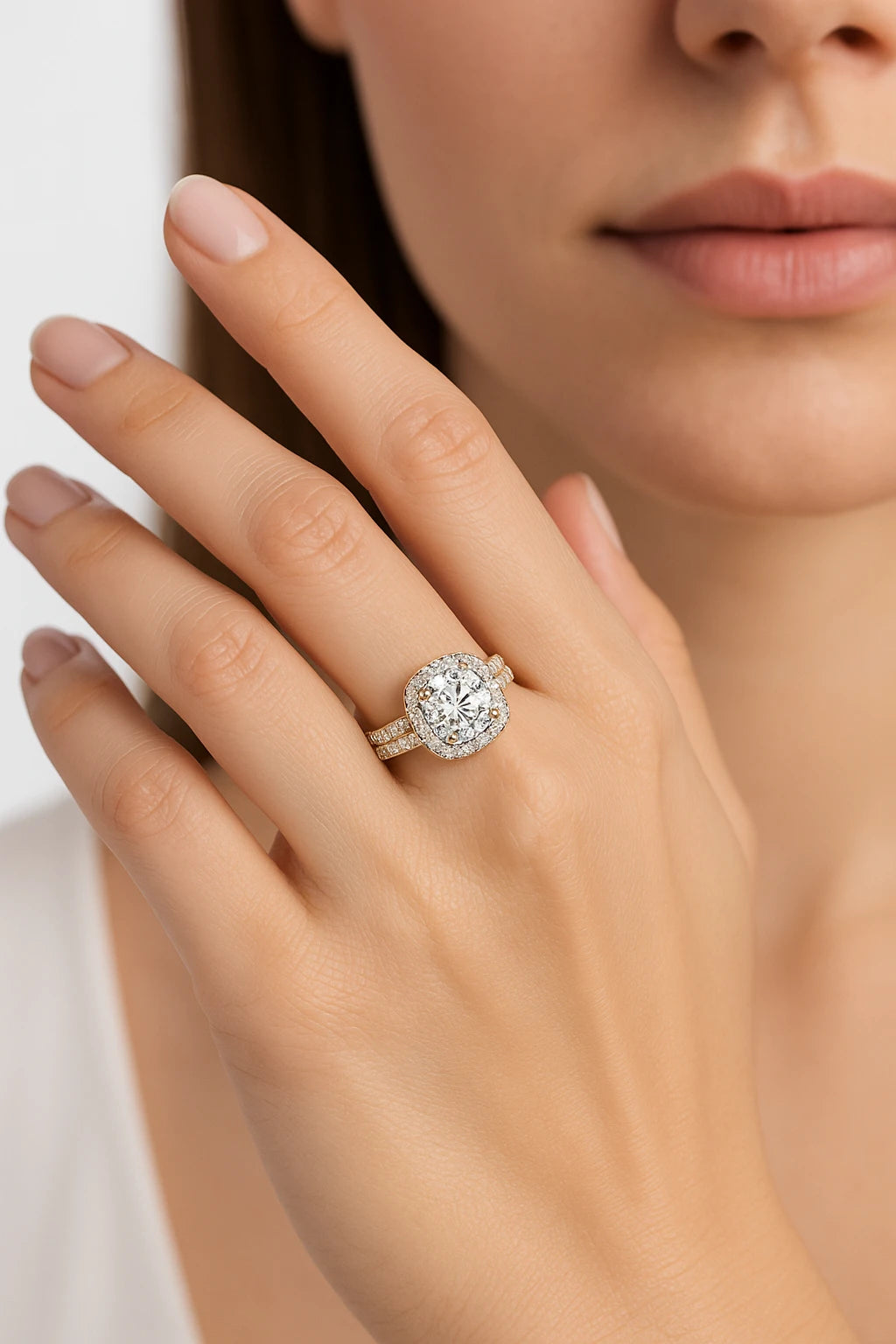 14K Yellow Gold 5.00 ctw Round Lab-Grown Diamond Engagement Ring