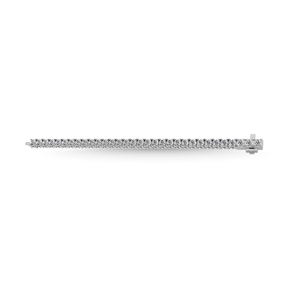 Sterling Silver Lab-Grown Diamond 1 ctw Illusion Tennis Bracelet